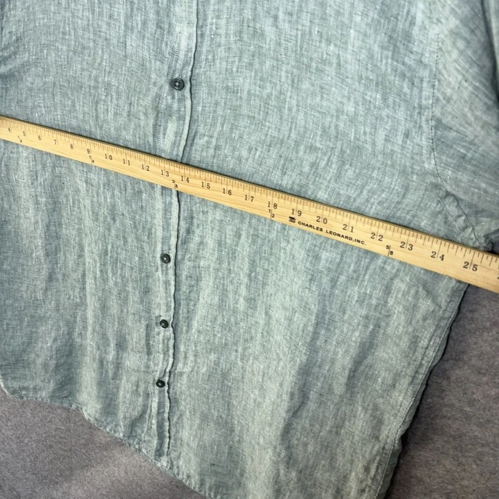 Greek Island Breeze Linen Shirt Mens 2XL XXL Green Lightweight - SIZE‎ NOTE